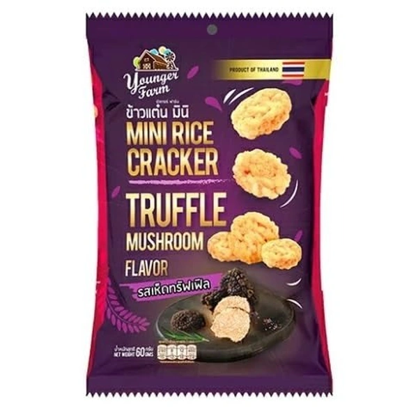 YOUNGER FARM MINI RICE CRACKER TRUFFLE MUSHROOM FLAVOUR - 60GM