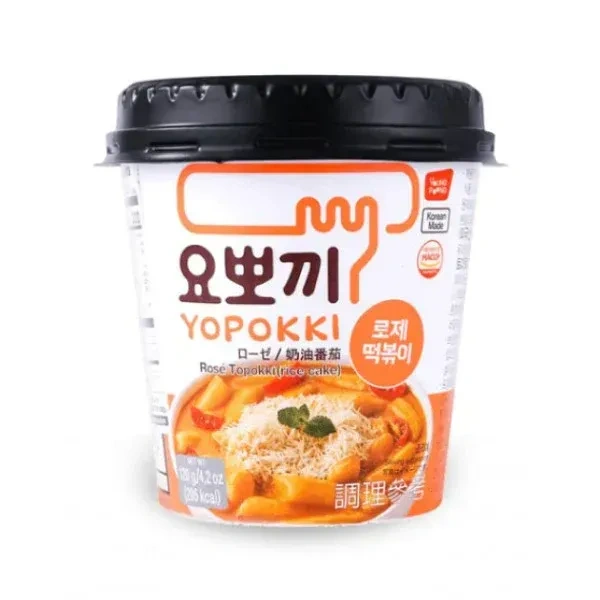YOPOKKI ROSE KOREAN TOPOKKI RICE CAKE CUP - 120GM