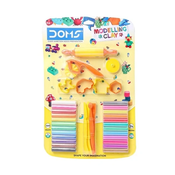 DOMS MODELING CLAY 11 SHAPES SET - 24SHADES