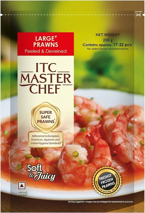 ITC MASTER CHEF PRAWNS SUPER JUMBO PEELED DEVEINED - 1KG
