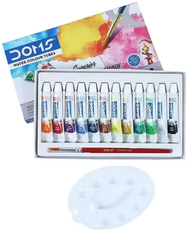 DOMS WATER COLOUR TUBES - 12SHADES
