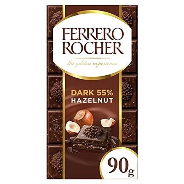 FERRERO ROCHER BAR DARK 55% HAZELNUT - 90GM