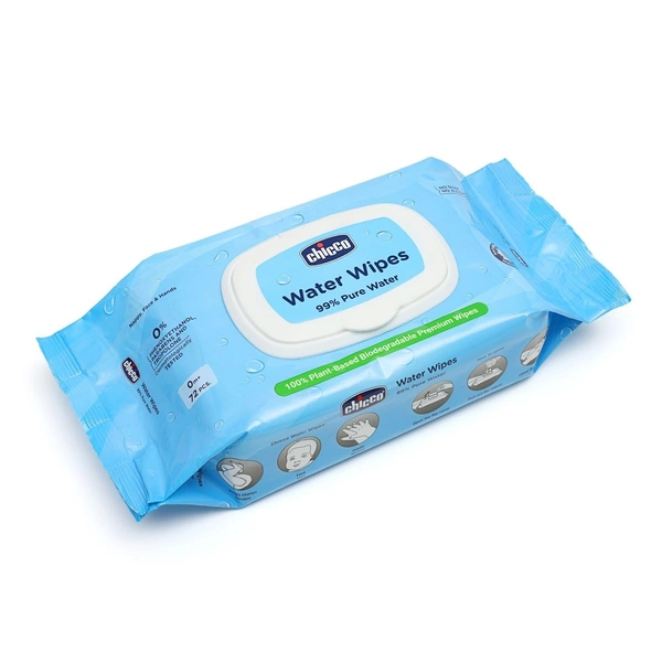 CHICCO BABY WATER WIPES 72+72N (FLIP TOP) - 72N