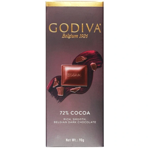 GODIVA BELGIUM CHOCOLATE 72% COCOA DARK - 90GM