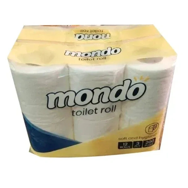 MONDO TOILET ROLL 2PLY 200PULLS - 12N