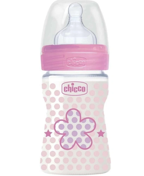CHICCO BABY F/E FEEDING BOTTLE 0+M PINK PINK - 125ML