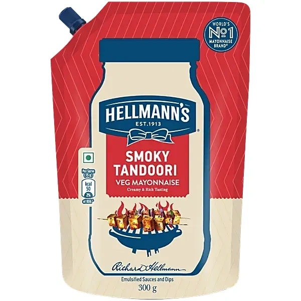 HELLMANNS MAYONNAISE SMOKY TANDOORI VEG (REFILL) - 85 GM