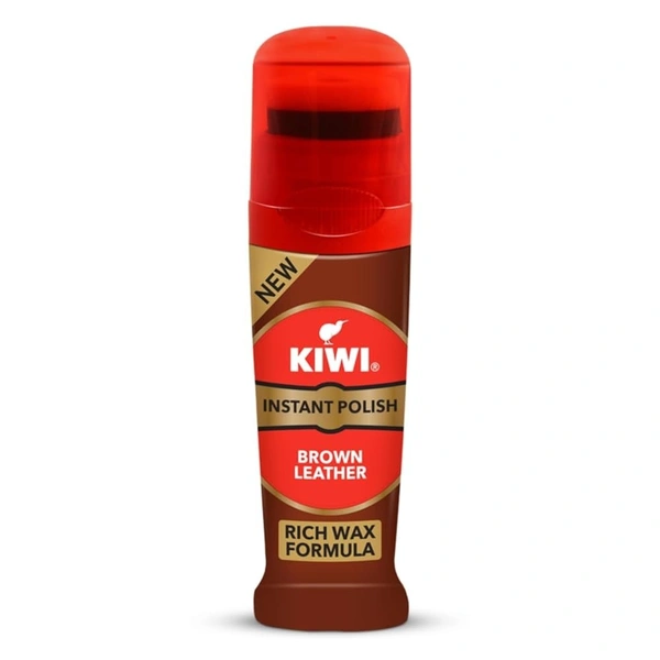 KIWI INSTANT LIQUID SHOE POLISH BROWN - 75 ML
