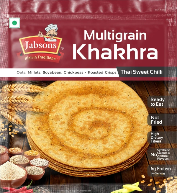 JABSONS KHAKHRA MULTIGRAIN THAI SWEET CHILLI - 180G
