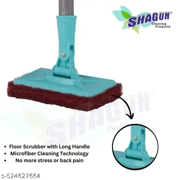 SHAGUN S-90 FLOOR & WALL TILE SCRUBBER W/LONG HANDLE - 1N