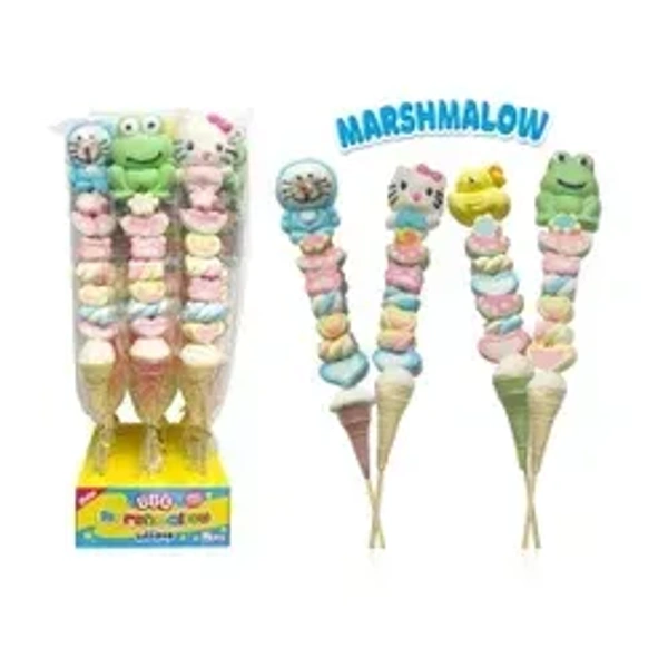 CAPTAIN BBQ MARSHMALLOW LOLLIPOP BEAR & SOFTY - 35GM