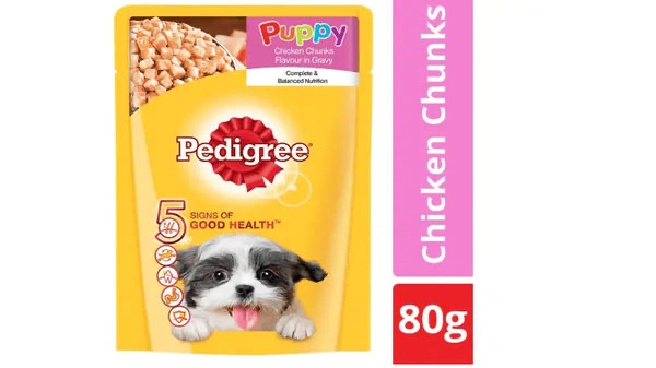 PEDIGREE PUPPY GRAVY CHKN CHUNKS - 80GM