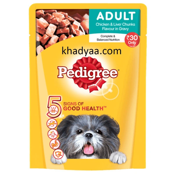 PEDIGREE ADLT GRAVY CHKN & LIVER - 80GM