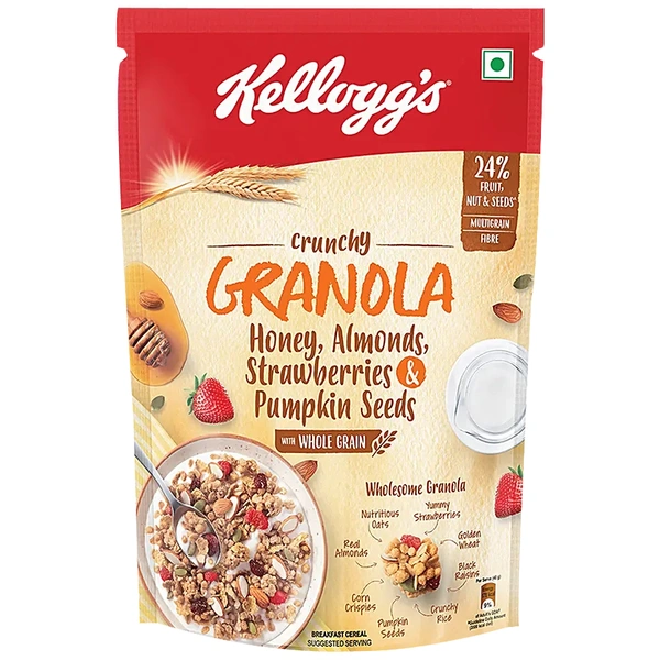 KELLOGGS GRANOLA HNY.ALMD.STR.&PUMKN SEEDS - 460GM