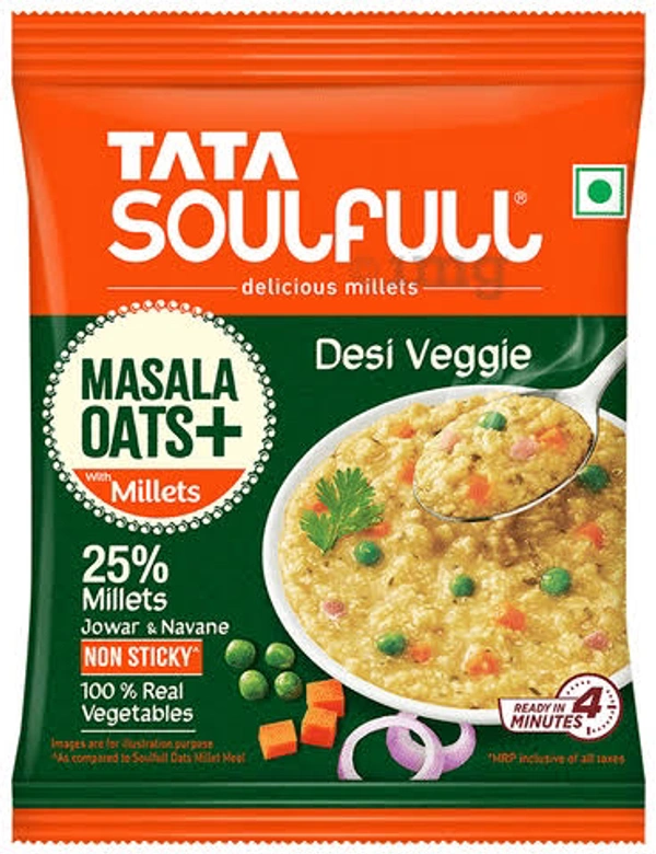 TATA SOULFULL MASALA OATS DESI VEGGIE - 38GM