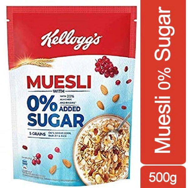 KELLOGGS MUESLI NO ADED SUGAR - 500GM