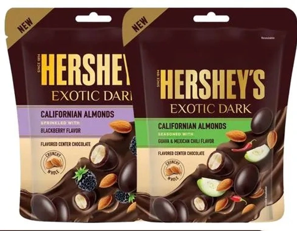 HERSHEYS EXOTIC DARK CALI. ALMONDS BLACKBERRY - 30GM