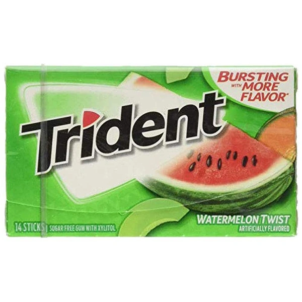 TRIDENT S.FREE GUM WATERMELON TWIST STICKS - 14N