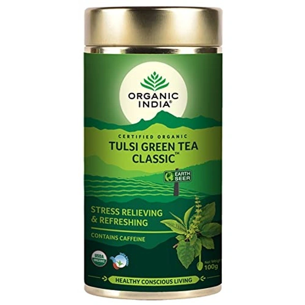 ORGANIC INDIA TULSI GRN-T CLASSIC (TIN) - 100GM