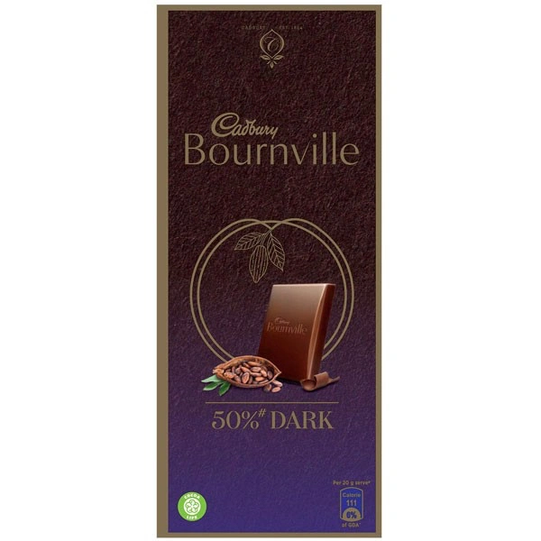 CADBURY BOURNVILLE 50% DARK - 80G