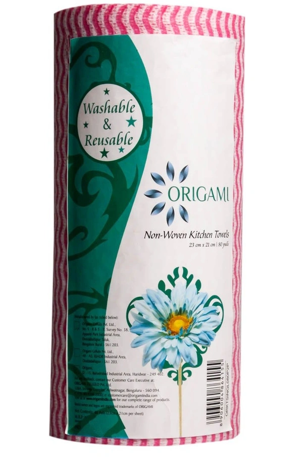 ORIGAMI NON WOVEN KITCHEN TOWELS 80 PULLS - 80 PULLS