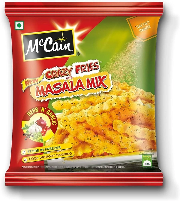 MCCAIN CRAZY FRIES MASALA HERB & GARLIC - 400GM