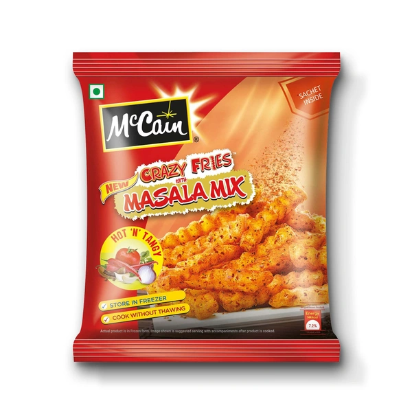 MCCAIN CRAZY FRIES MASALA HOT & TANGY - 400GM