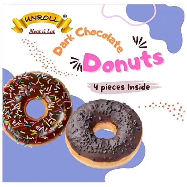 UNROLL DARK CHOCOLATE DONUTS 4N - 200GM