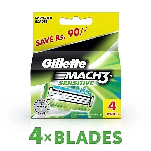 GILLETTE MACH3 SENSITIVE CART - 4N