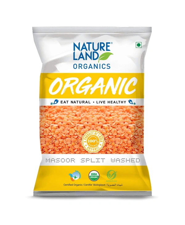 NLO ORGANIC MASUR SPLIT WASHED - 500GM