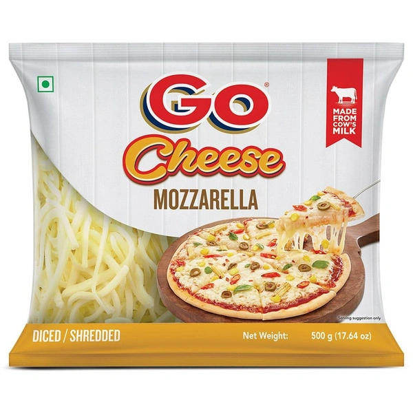 GO CHEESE MOZZARELLA CHEESE DICED - 500GM