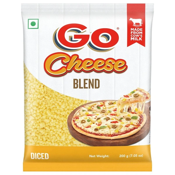 GO CHEESE MOZZARELLA & CHEDDAR DICED - 500GM