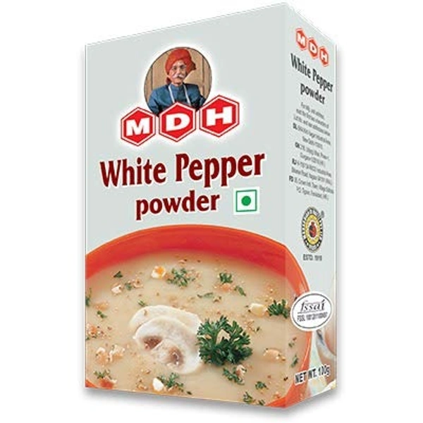 MDH WHITE PEPPER POWDER - 100GM