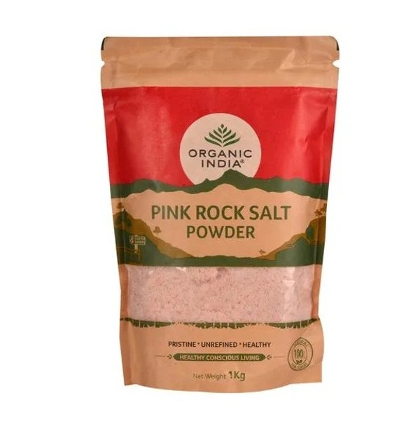 ORGANIC INDIA PINK ROCK SALT - 1KG