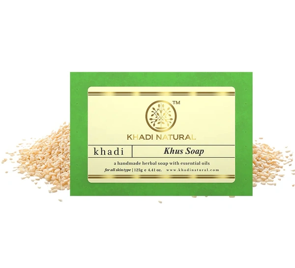 KHADI BATHING BAR KHUS - 125GM