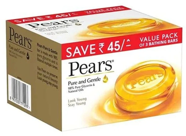 PEARS SOAP PURE & GENTLE - 3X125GM