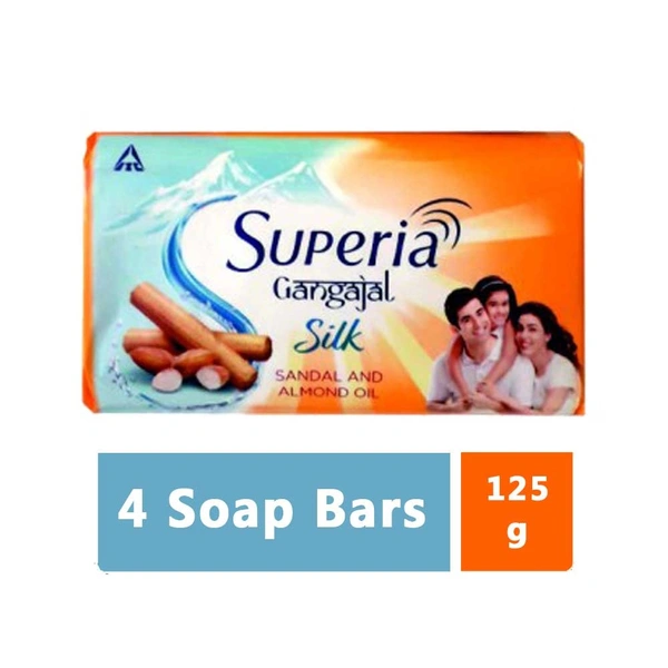 SUPERIA SOAP SANDAL & ALMOND OIL 4N SET - 500GM
