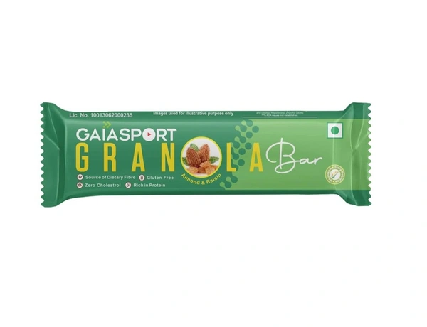GAIA GRANOLA BAR ALMOND & RAISIN - 50GM