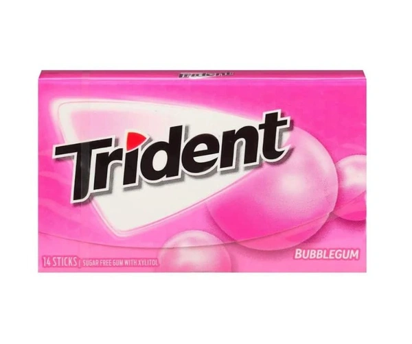 TRIDENT S.FREE GUM BUBBLEGUM STICKS - 14N