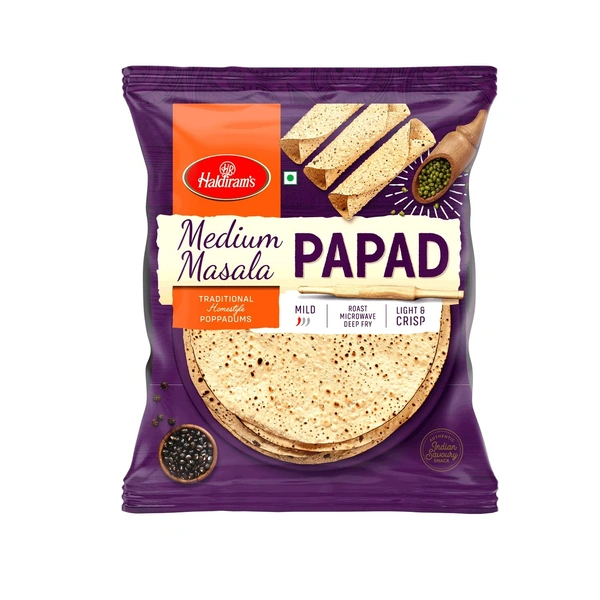 HALDIRAM PAPAD MED MASALA - 200GM
