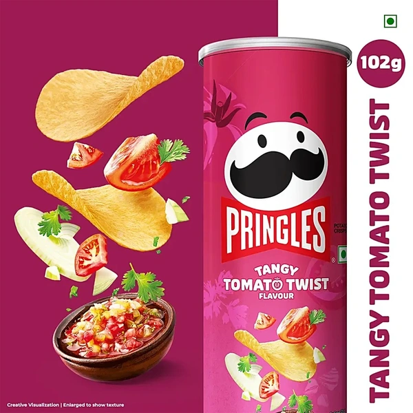 PRINGLES TANGY TOMATO TWIST - 102GM