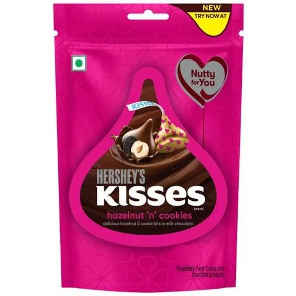 HERSHEYS KISSES HAZELNUT N COOKIES - 33.6GM