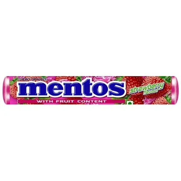 MENTOS STRAWBERRY STICK - 28.6GM