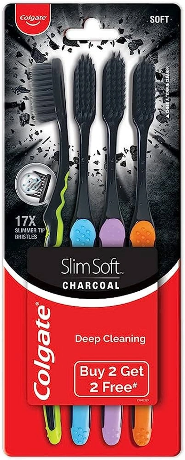 COLGATE T/B SLIM SOFT CHARCOLE - 5N