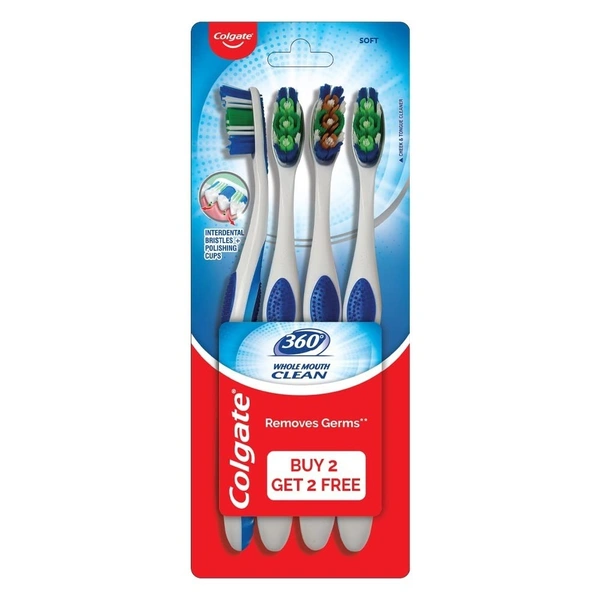 COLGATE T/B MED 360 WHOLE MOUTH CLEAN - 3N