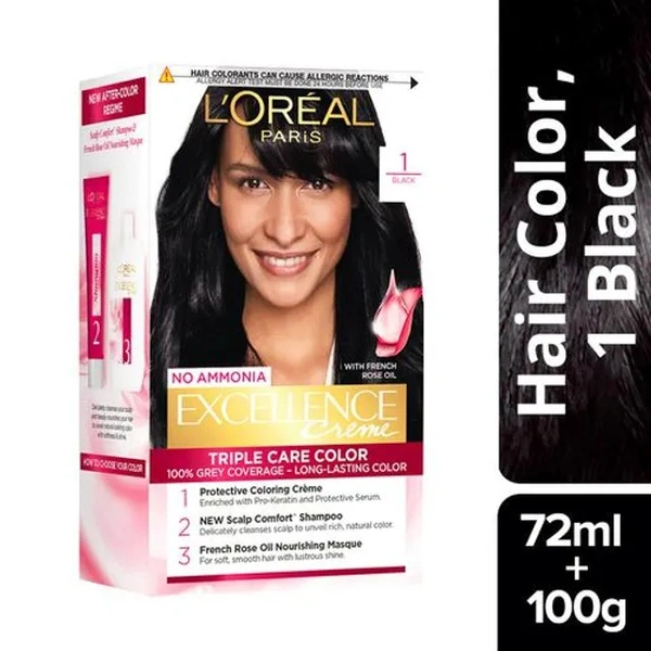 LOREAL EXL. CREME 1 BLACK - 72ML
