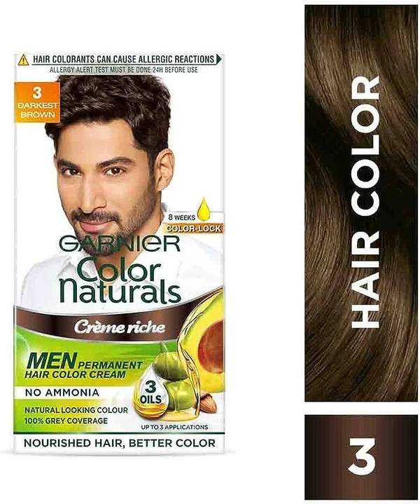 GARNIER CLR NAT 3 DARK BRWN - 50GM