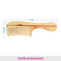 VEGA HMWC-06 HAIR COMB WOODEN - 1N
