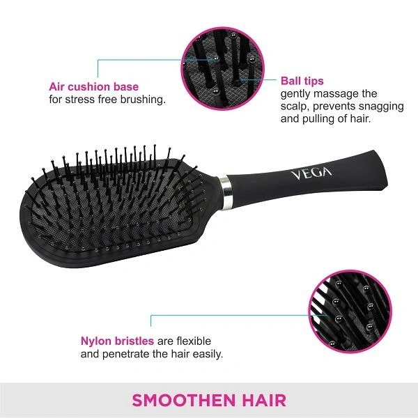 VEGA E5-CB HAIR BRUSH CUSHIONED - 1N