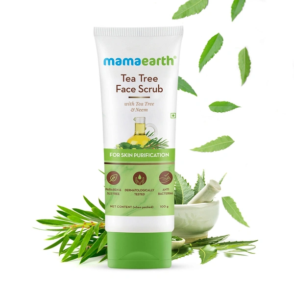 MAMAEARTH F/SCRUB TEA TREE - 100GM